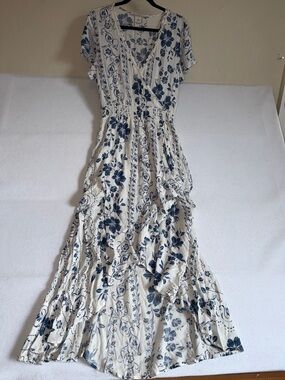 American Rag Cie Floral Faux Wrap Maxi High Low